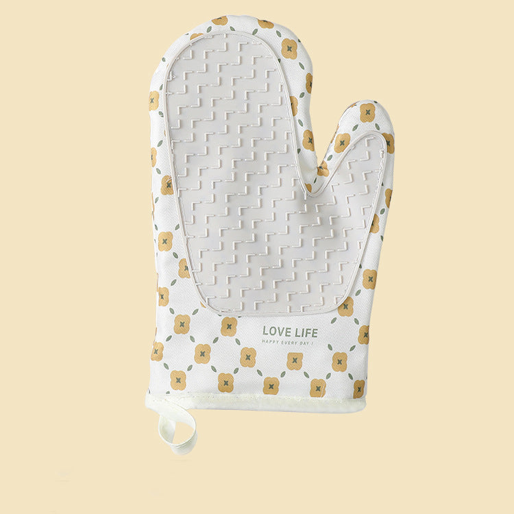 Anti-Verbrühungs-Mikrowellen-Anti-Rutsch-Isolier Handschuhe aus Baumwolle,